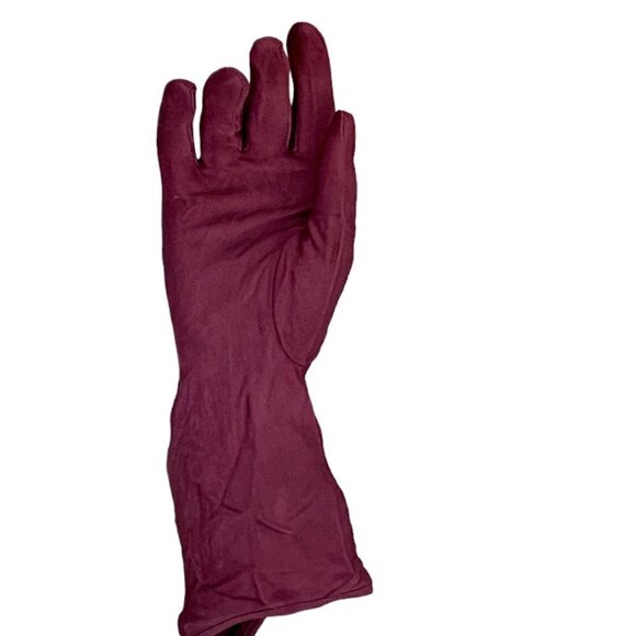 Vintage Fownes Ladies Stretchy Ruched Dressy Long Gloves Purple 92P - Picture 3 of 9